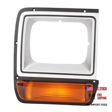 Headlight Bezel w/Turn Signal Light Compatible with 1986-1990 Dodge D100 Right
