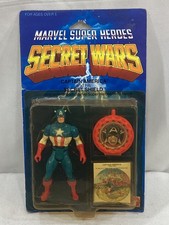 1984 Mattel Marvel Secret Wars Captain America Figure MOC Sealed Carded FREESHIP