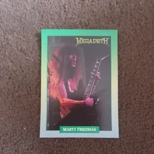 ❄️1991 Brockum Rock Cards BAND MEGADETH #38 MARTY FRIEDMAN