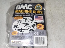 BMC Toys 1/24 Scale Machine Guns .50 Caliber M2 16 Pieces Black & Gray #67085