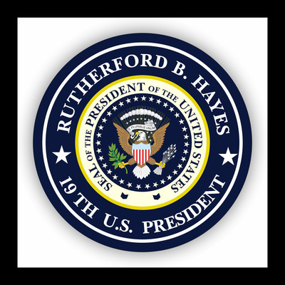 Rutherford B. Hayes 19.President United States Wappen Aufkleber Sticker 11cm