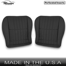 2000-2002 For Chevrolet Camaro Leatherette Perf Front Bottom Seat Covers Black