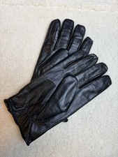 Premium Black Genuine Leather Gloves Soft Finish Classic Fit Size US XL