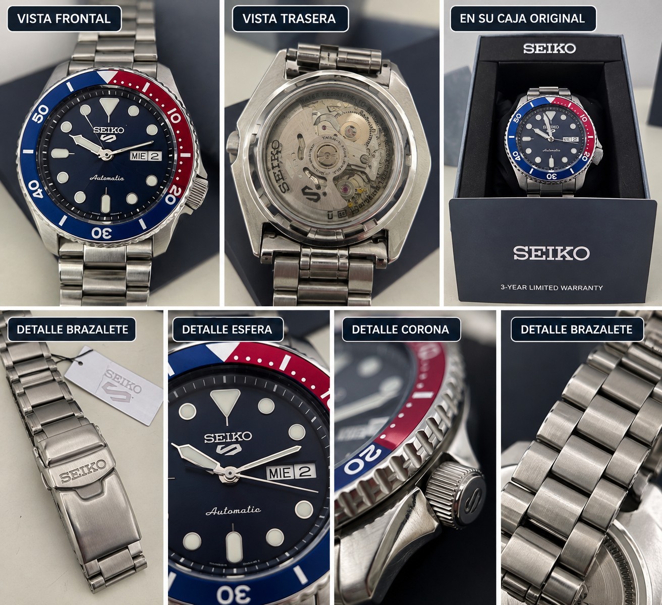 ⌚ Seiko 5 Sports SRPD53K1 Automático “Pepsi”