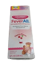 Childrens Cherry Liquid Acetaminophen (160mg/5ml) 4 Oz Bottle