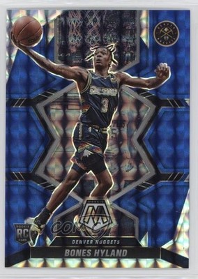 2021-22 Panini Mosaic Rookies Blue Mosaic Prizm 31/99 Bones Hyland #214 r9d