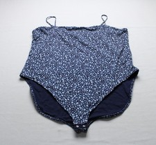 Old Navy Women's Floral Noodle Strap Bodysuit BM7 Navy Size: 4XL