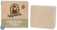 DR SQUATCH All Natural Bar Soap for Men with Medium Grit - Birchwood Breeze 5