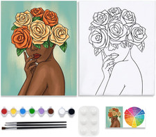 Canvas Painting Kits Pre Drawn Canvas for Painting for Adults Paint and Sip Part