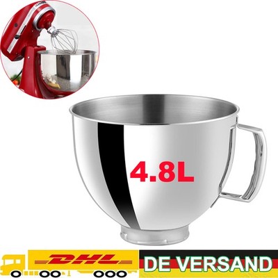 Edelstahl Schüssel für KitchenAid 4,5-5 Quart Tilt-Head Standmixer 4,8L DHL