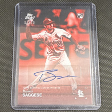 Topps 2025 Black & White Baseball Thomas Saggese Cardinals Rookie Auto /10 #028A