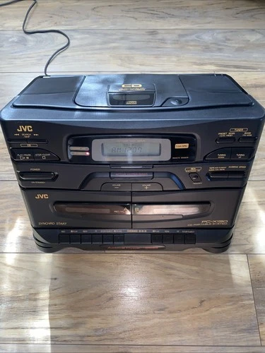 JVC PC-X130 Vintage Boombox  CD Cassette Player, AM/FM Tested Works Fine