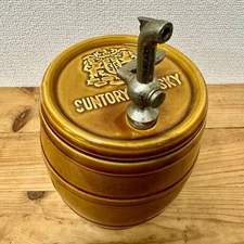 Suntory Whisky Kotobuki Mini Barrel Ceramic Display Vintage Japan Rare No Base