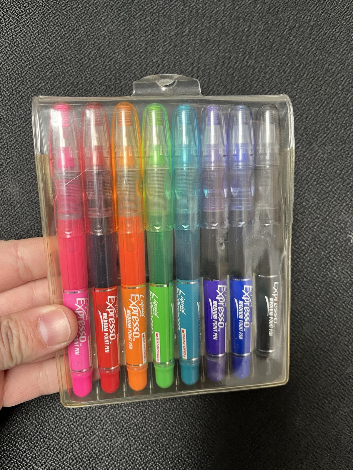 TESTED WORKING Vntg Liquid Expresso Sanford Ink Pen Colors Set Medium Point HTF 