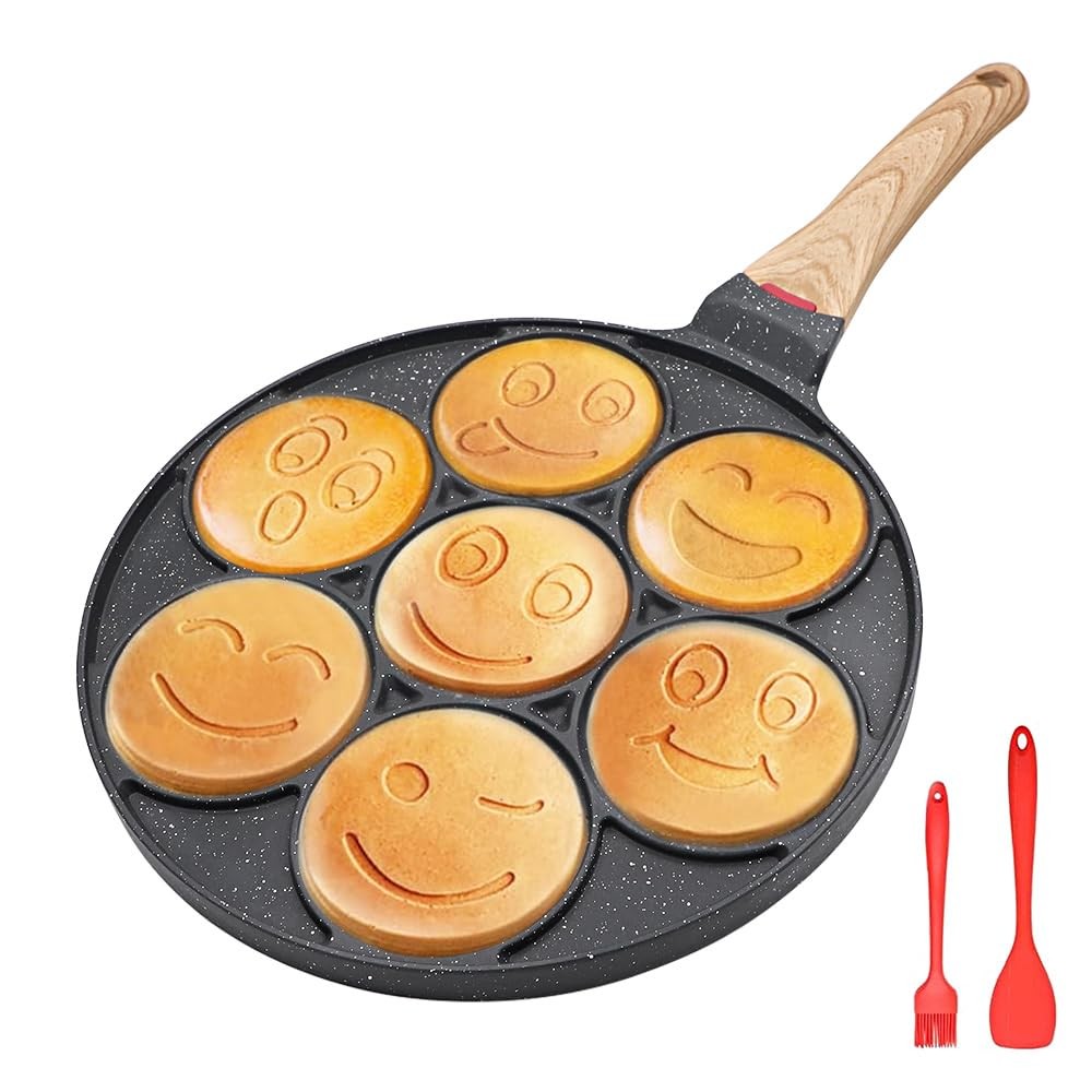Padella Pancake Bobikuke Smile 7 Fori - Cucina Sana e Divertente