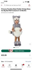 Baby Cute Wolf Halloween Customs 12-18 Months