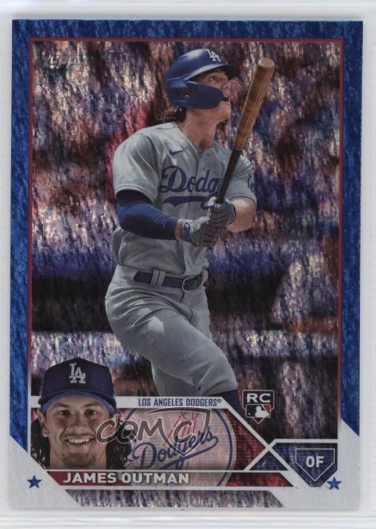 2023 Topps Series 2 Blue Foil 401/999 James Outman #395 Rookie RC