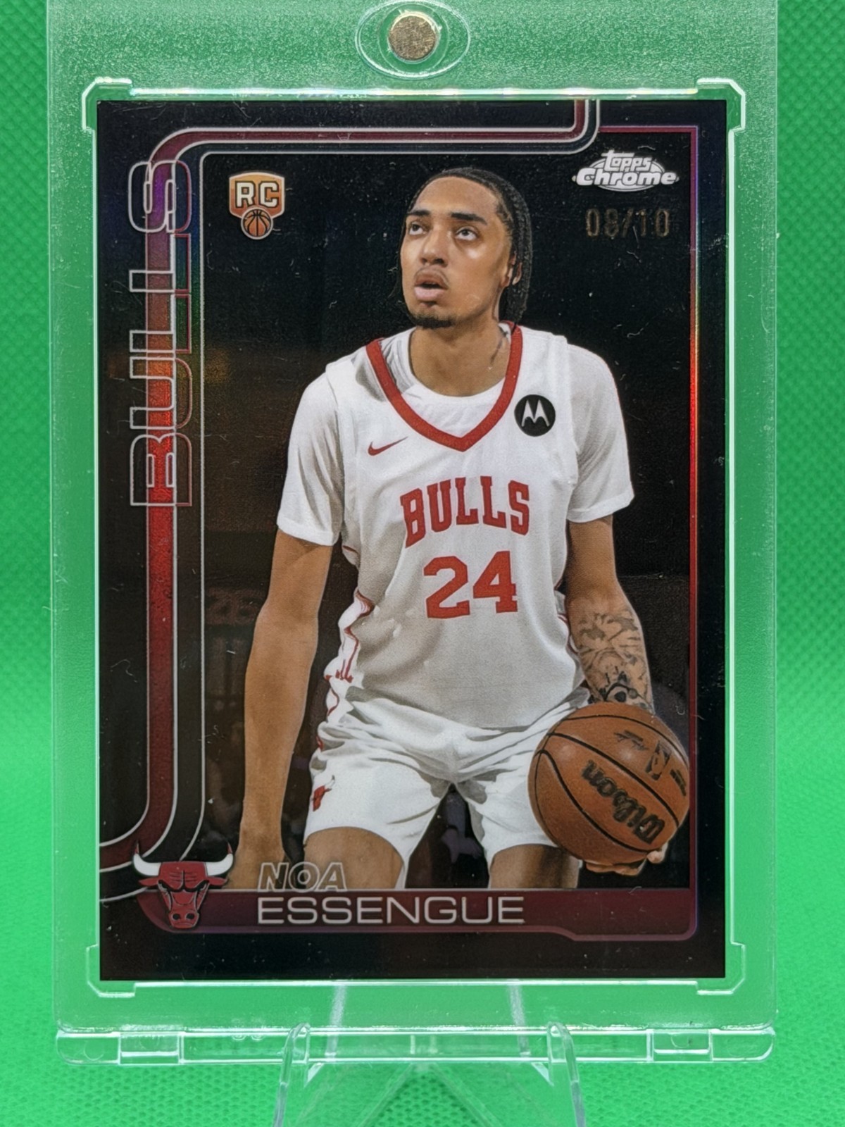 2025 Topps Chrome Noa Essengue #262 True Black Refractor /10 RC