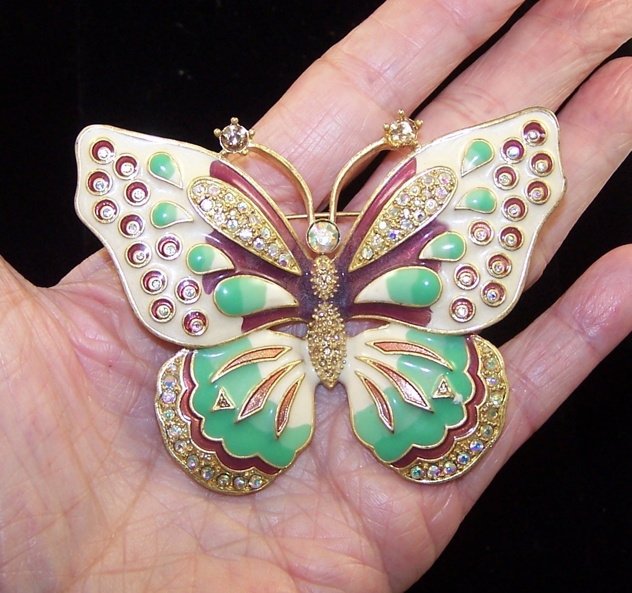 KJL KENNETH J. LANE Large Enamel and Diamante Cry… - image 8