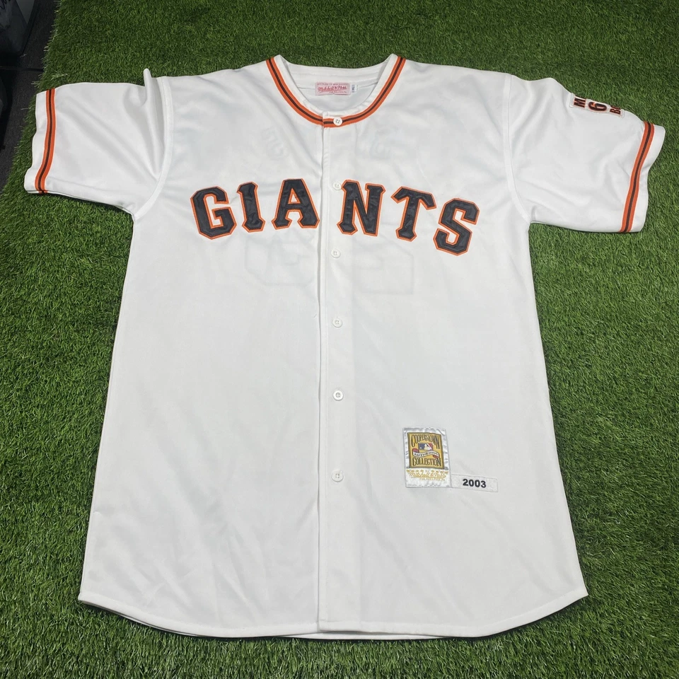 Barry Bonds 旧金山巨人队 Mitchell Ness 球衣 男式 Xl 白色缝制 MLB — 第 2/4 张图片