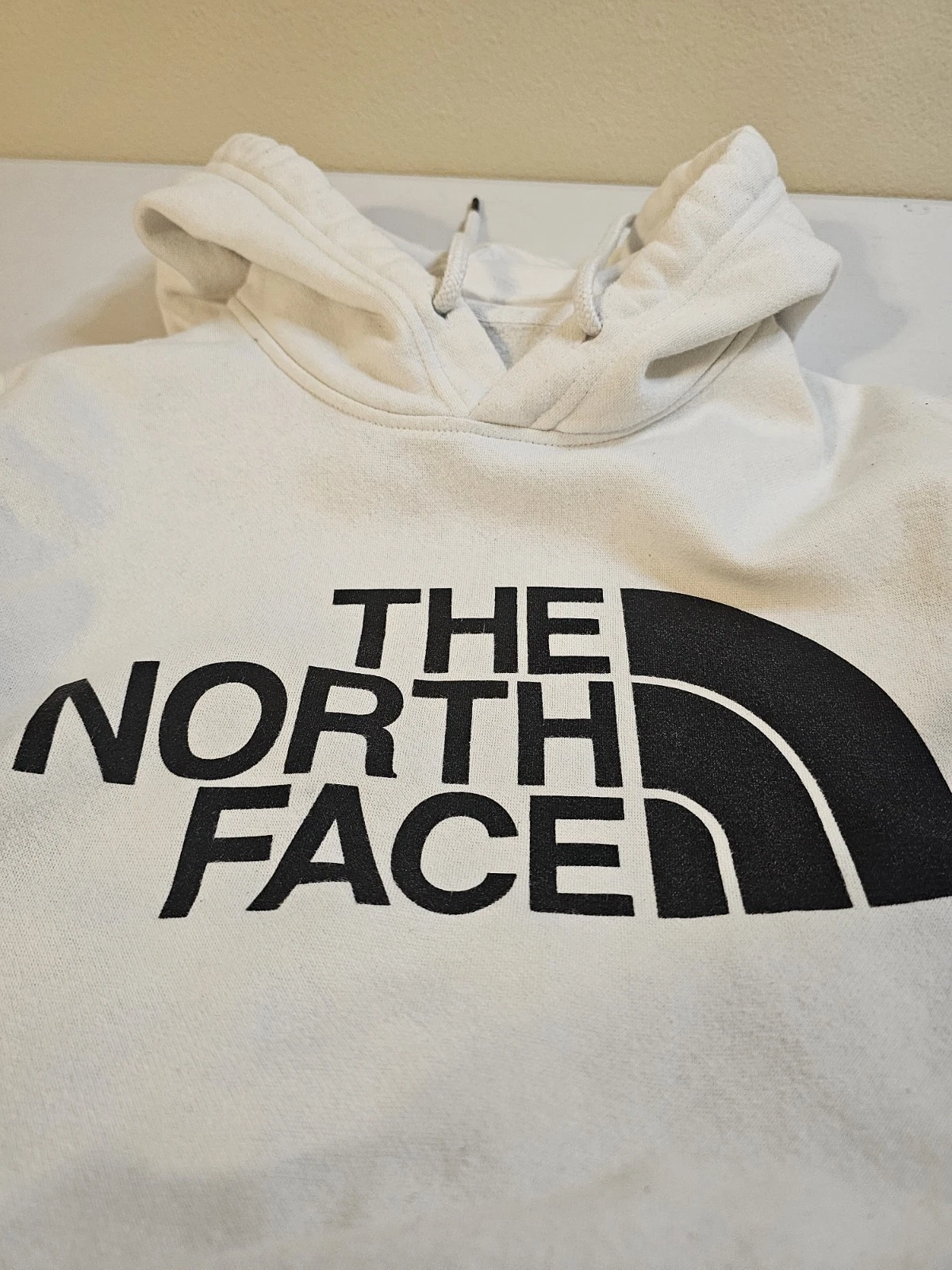 OFF WHITE Felpa con cappuccio pullover The North Face uomo piccolo panna bianco sporco