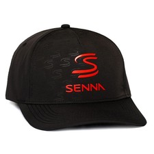Ayrton Senna F1 Debossed Logo Baseball Cap - Black