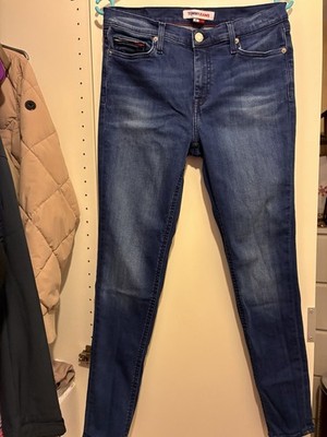 Tommy Jeans Nora Mid Rise Skinny Größe 30/L30 Navy Blue Damen Stretch Hose