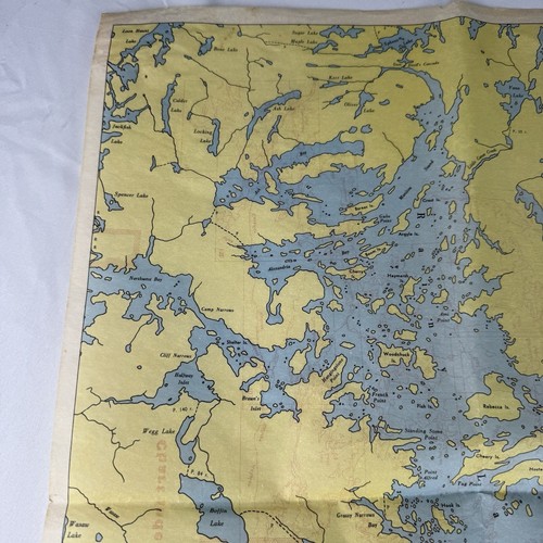 Vintge Fisher Co Superior Quetico Original Canoe Map 1952 West Rainy Lake No 101 - Picture 3 of 11