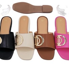 Women Slides Sandals Sizes 36-41 Flat Slip On Summer Fashion Shoes