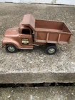 Vintage Tonka Hydraulic Dump Truck Pressed Steel Toy Bronze