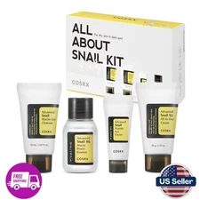 COSRX All about Snail Mucin Korean Skin Care Set, Mini Travel Essentials, Travel