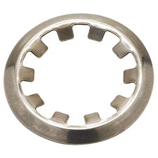 External Self-Locking Push-On Retaining Ring, Stainless Steel, Plain Finish, 5