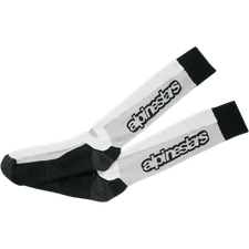 Alpinestars (Adult) Socks - Touring Summer, Long (White/Black)