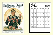 CONTINENTAL SIZE POSTCARD COVER OF MAY 1921 THE LITERARY DIGEST MAGAZINE (1993)