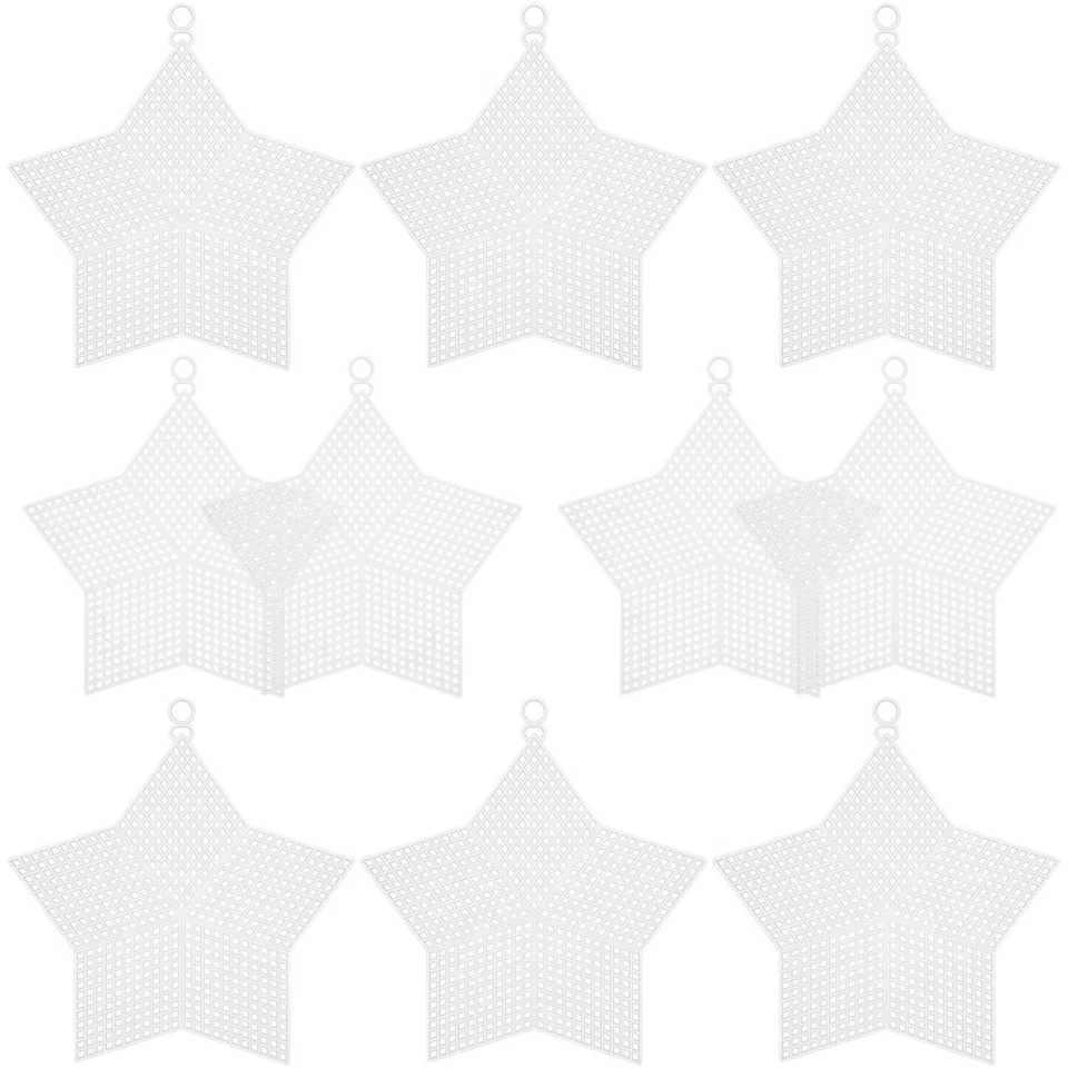 10 Pcs Netting Material for Crafts Plastic Mesh Shapes Yarn Star - Image 2 of 4