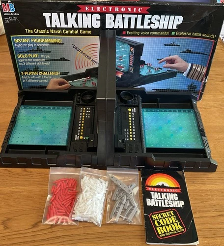Milton Bradley Electronic Talking Battleship Vintage Board Game 1989 Battle Ship