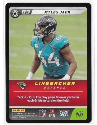 MYLES JACK 2021 Panini NFL Five Football #83 JACKSONVILLE