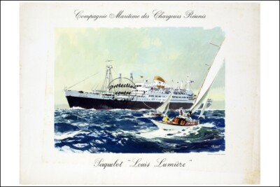 ANCHOR LINE PAQUEBOT Rf176 - POSTER HQ 50x70cm d'une AFFICHE VINTAGE