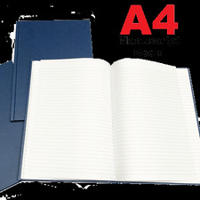 A4 MANUSCRIPT BOOK 96 LEAF 192 PAGES LINED HARDBACK NOTEPAD QUALITY 70gsm inners