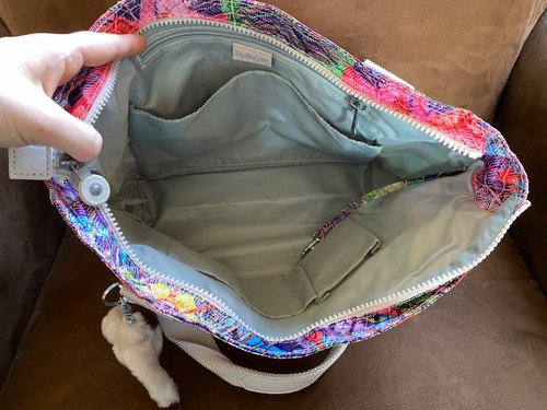 Kipling Jonesy Tote in 'Island Hop' Multi-color Floral Print Purse with Monkey - Picture 14 of 16