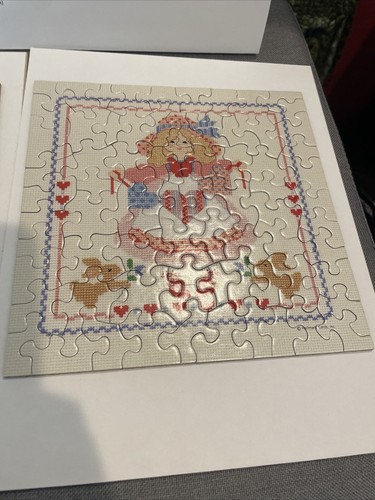 VTG Springbok Hallmark Puzzle + Jigsaw Vintage Cross Stitch 4 Mini Patterns NIB - Picture 6 of 17