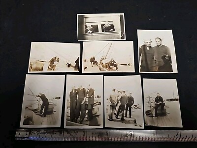 1920s USS Oklahoma BB-37 Sailor Buddies Deck Photo Lot 8 Pre Pearl Harbor