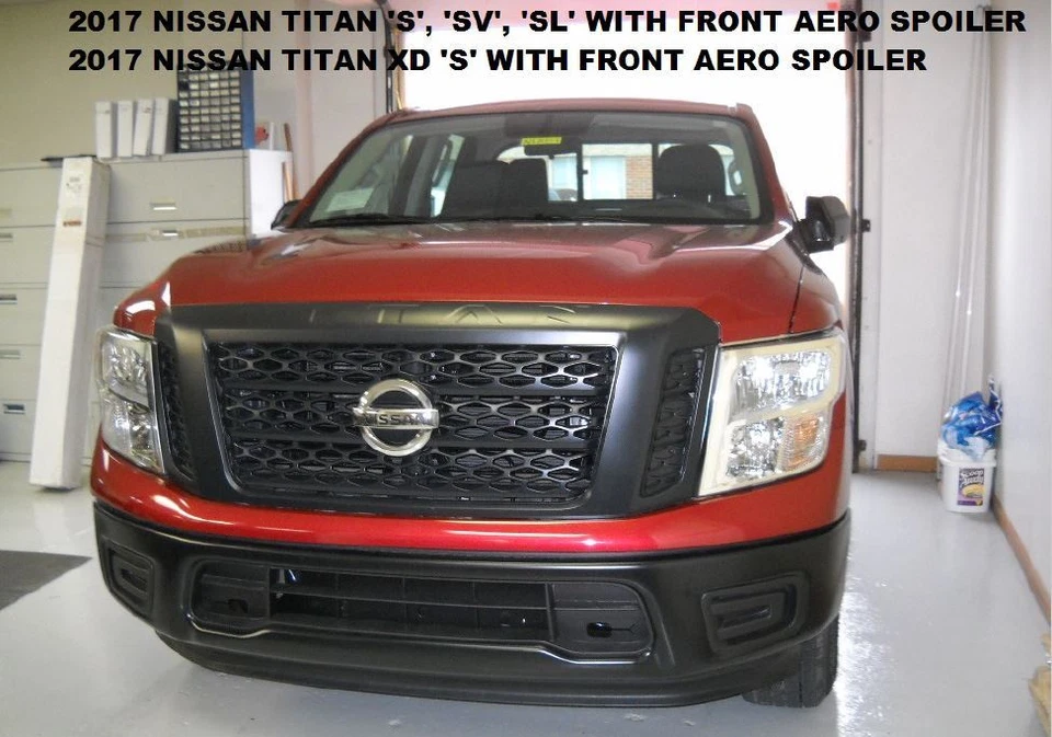 Бюстгальтер-маска переднего конца Lebra подходит для Nissan Titan S, SV, SL 2017-2019 годов выпуска с защитой от спойля - Изображение 2 из 3