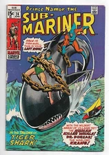 The Sub-Mariner #24 Marvel Comics 1970 Lady Dorma / Tiger Shark / Orka / Krang