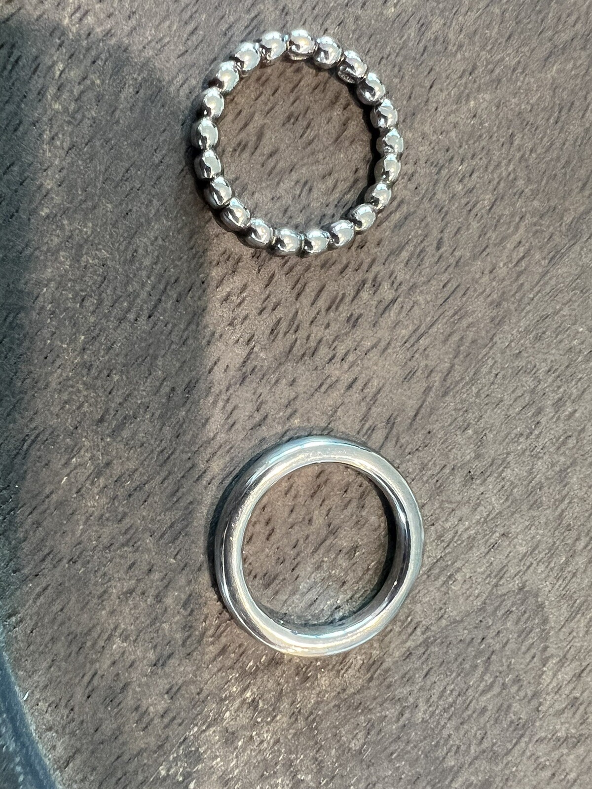 Authentic Pandora Sterling Silver Stacking Rings … - image 2