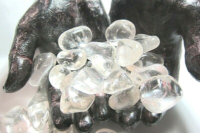 1X Rock Crystal Clear Quartz Tumbled Stone 25-30mm Grade A Healing Crystal 