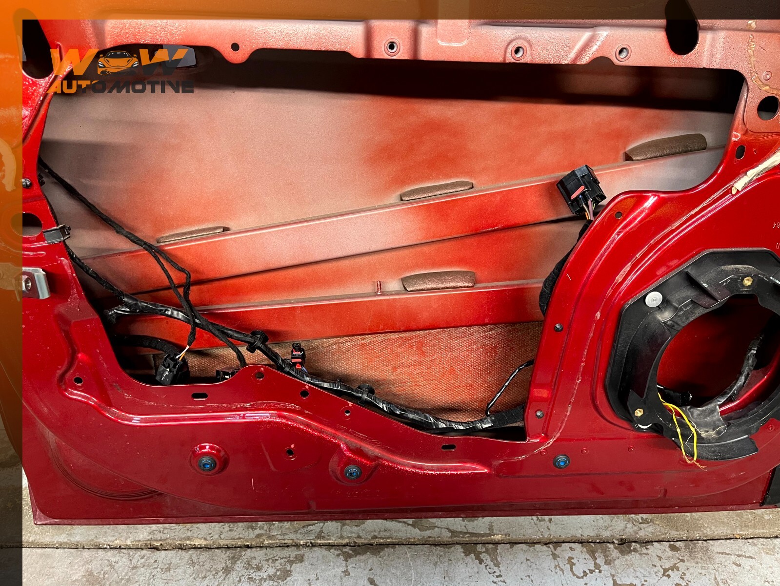 14-17 MASERATI GHIBLI FRONT LEFT DRIVER SIDE DOOR SHELL RED OEM
