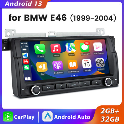 For BMW E46 1998-2006 8'' Android 13 Car Stereo GPS Navi Wifi BT RDS Radio 2G+32G