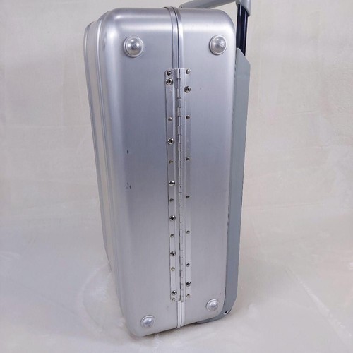 Zero Halliburton Silver 2-wheels Carry Case Suitcase aluminum - Picture 5 of 17