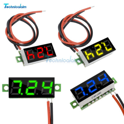 Digital 0.28'' 2 Wire LCD Disaplay Waterproof DC Voltmeter Gauge Voltage Detector